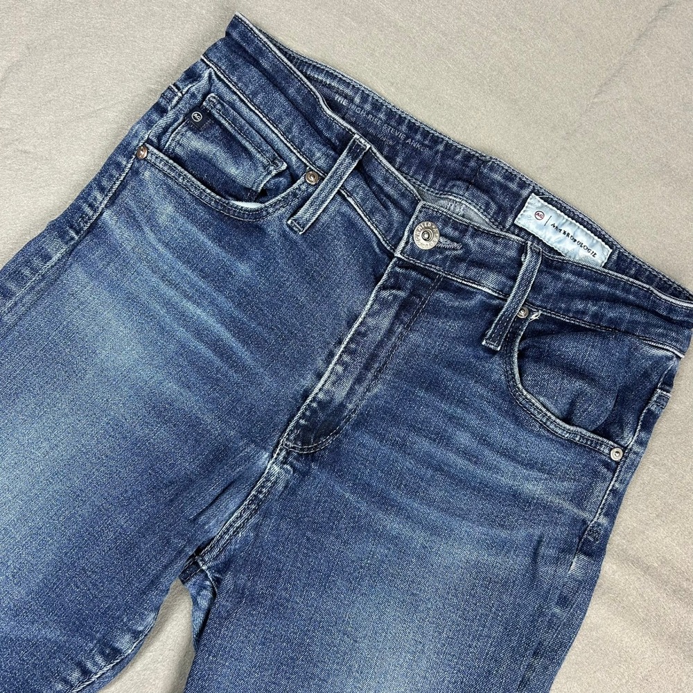 AG Adriano Goldschmied Stevie Ankle High Rise Slim Straight Womens 27R Blue - Picture 1 of 13